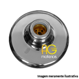 Plafon Completo Prata com Bocal - Dicompel